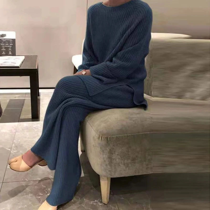 Elegant Sweater Suit O-Neck