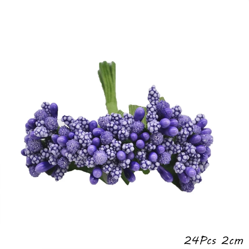 Christmas Decoration Mix Purple Artificial Cherry Flower