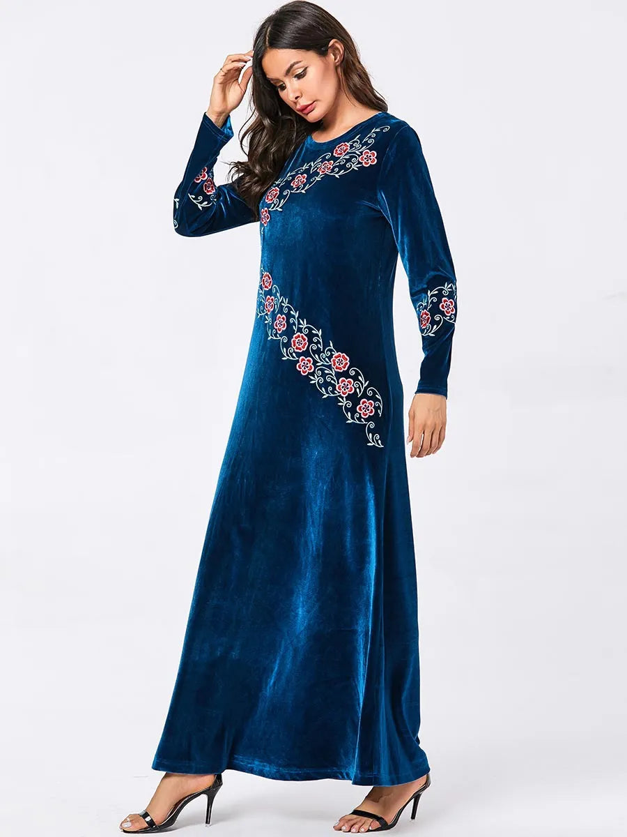 Elegant Velvet Turkey Abaya for Winter