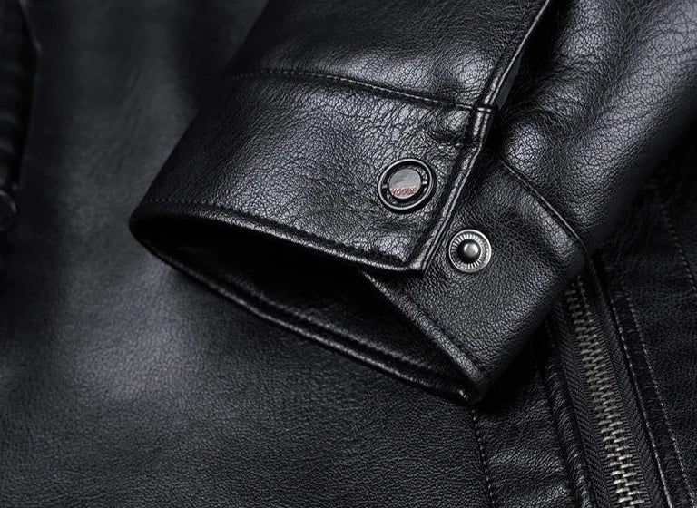 Casual Cashmere Leather Jacket