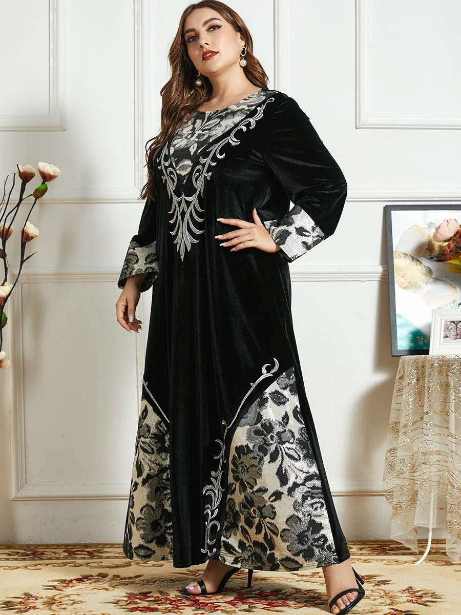 Velvet Moroccan Kaftan for winter