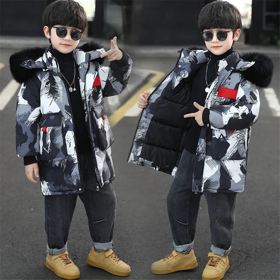 Casual hooded thick winter coat