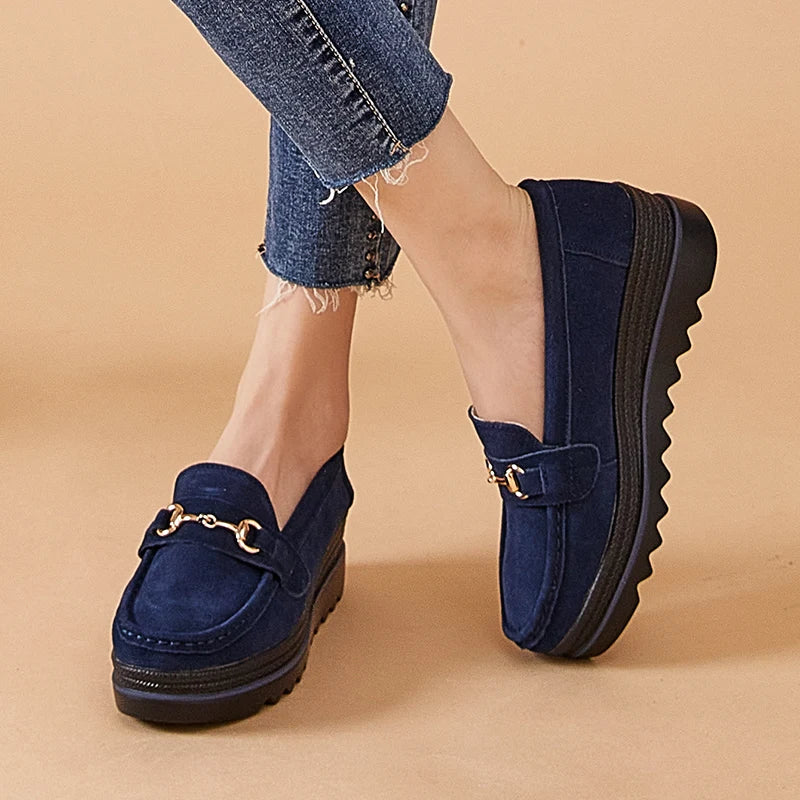 Casual Leather Flat Shoes