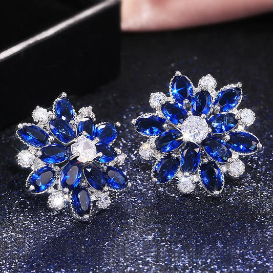 luxury zircon and crystal Classic Earring