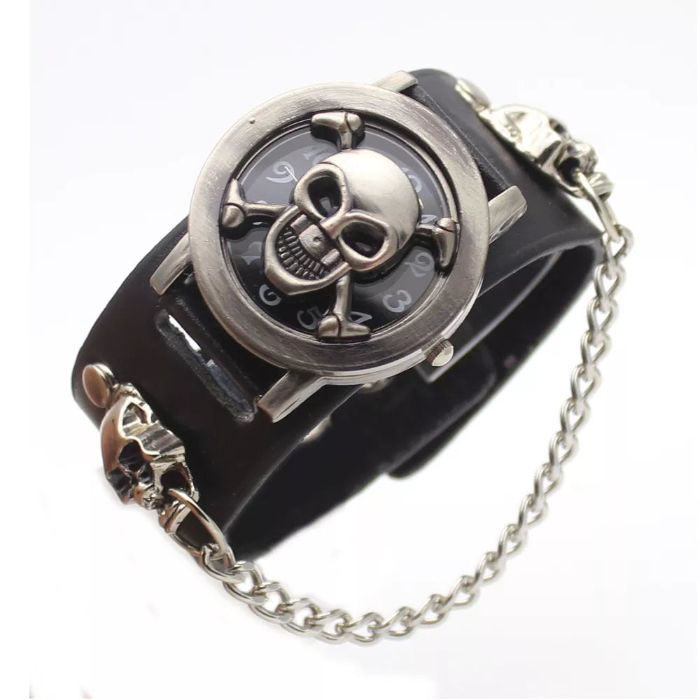 Vintage Chronograph Skull Watch