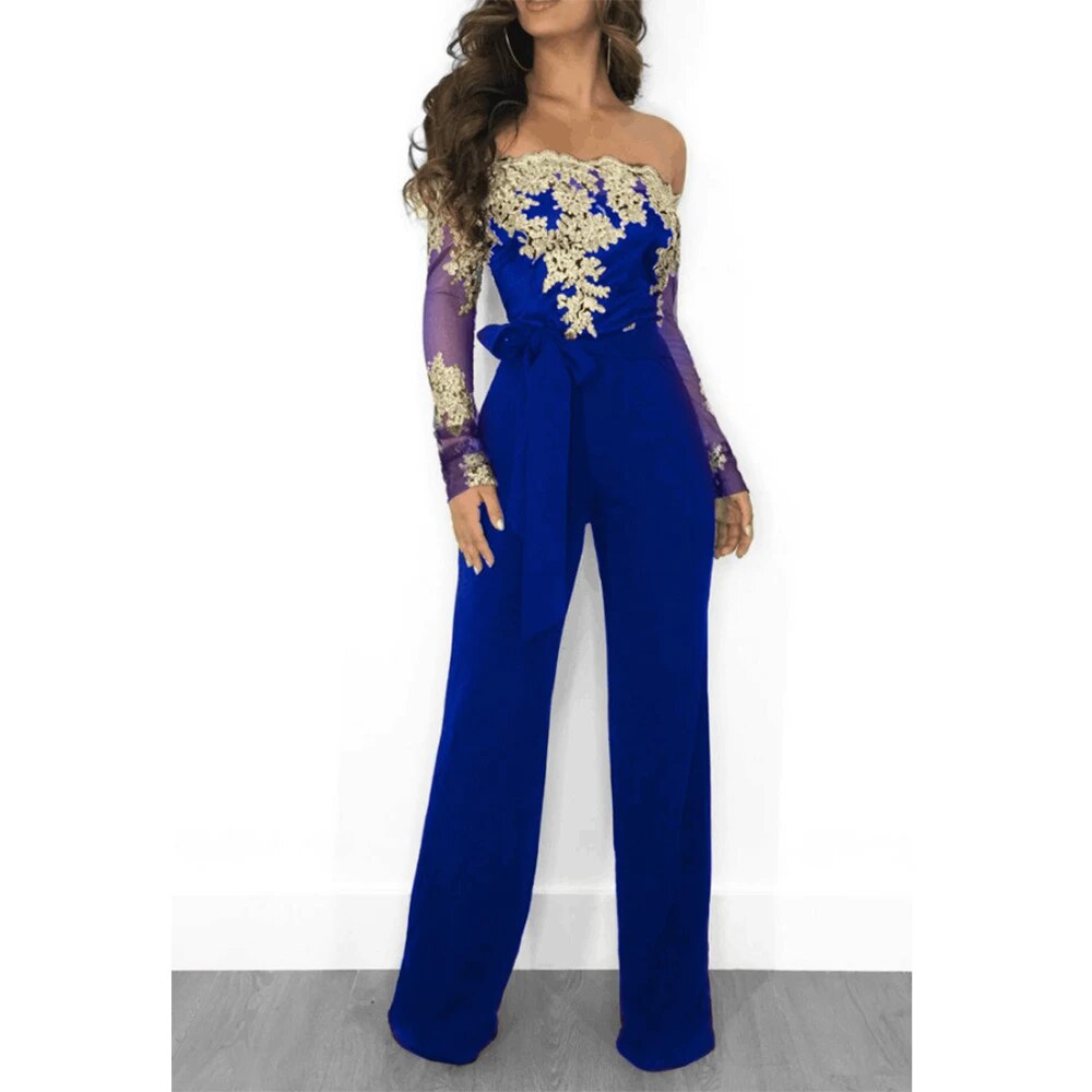 Elegant Off Shoulder/Slash Neck Jumpsuit