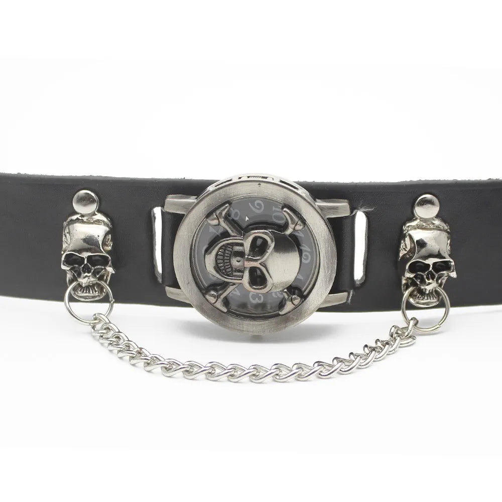 Vintage Chronograph Skull Watch