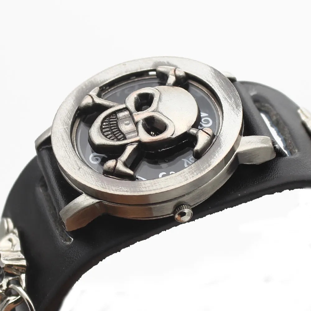 Vintage Chronograph Skull Watch