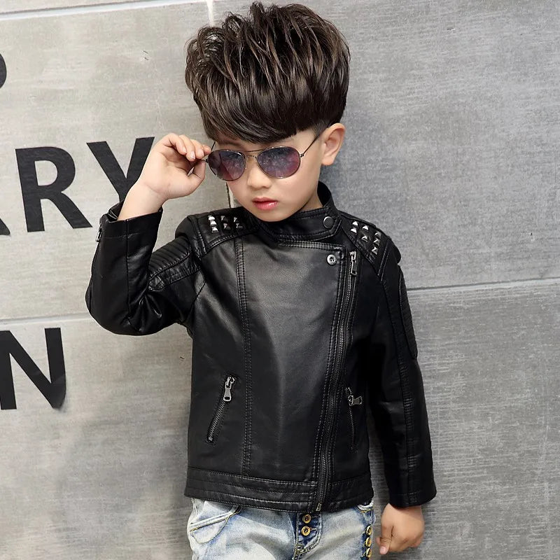 Leather Casual Jacket For Boys