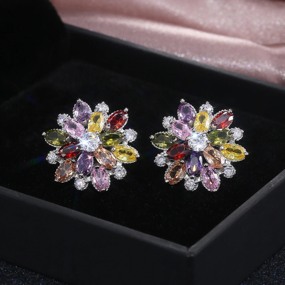 luxury zircon and crystal Classic Earring