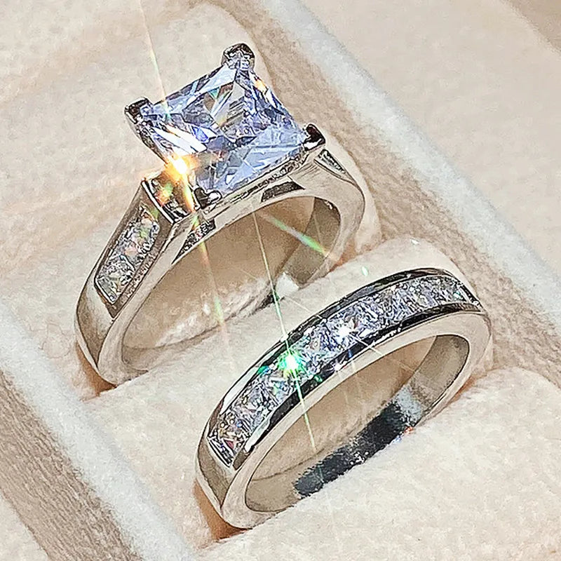 Luxury Fashion Wedding Ring Set