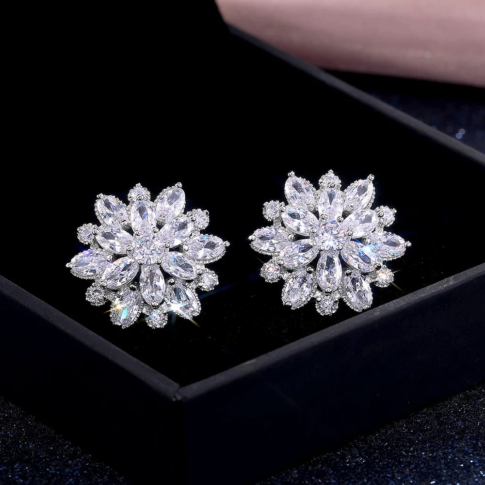 luxury zircon and crystal Classic Earring