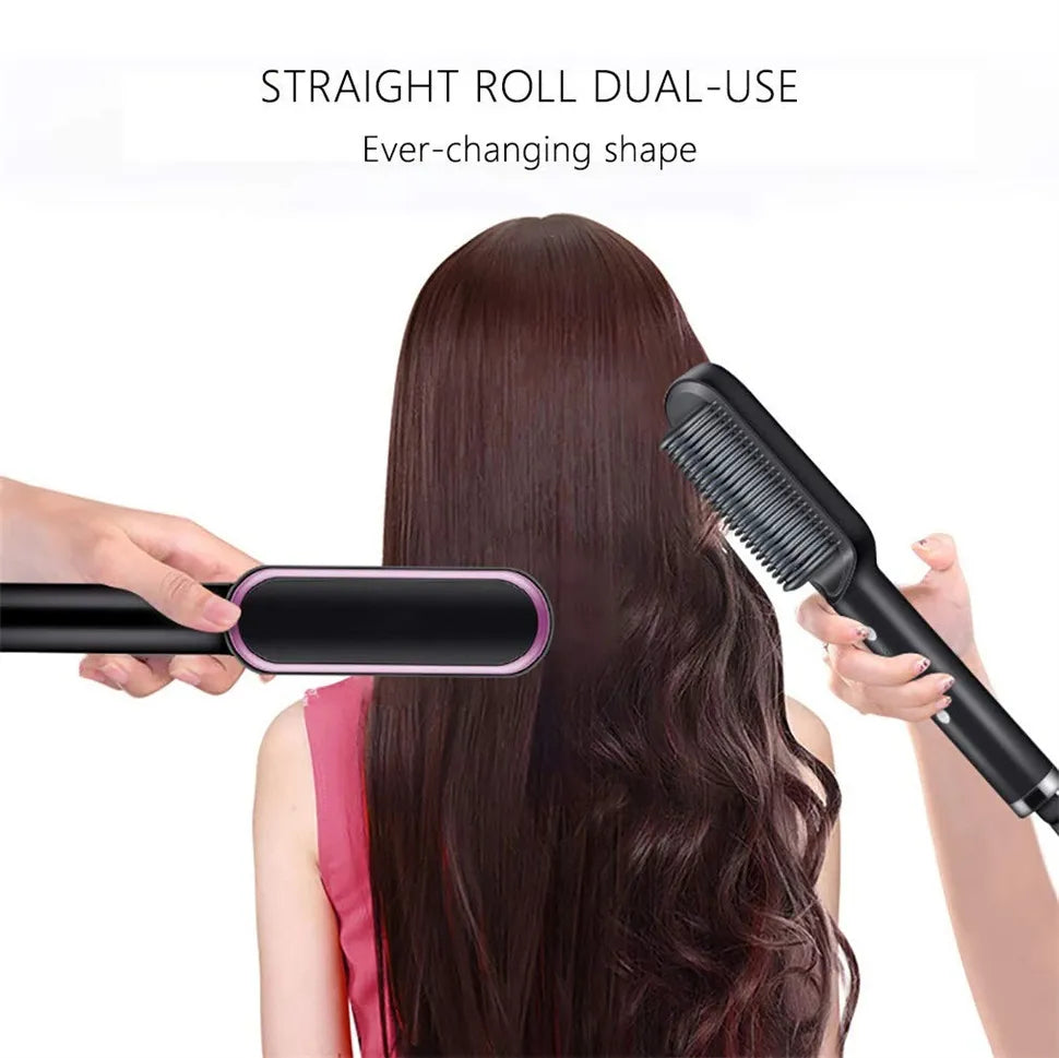 Multifunctional hair dryer straightener