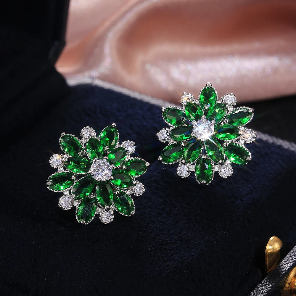 luxury zircon and crystal Classic Earring