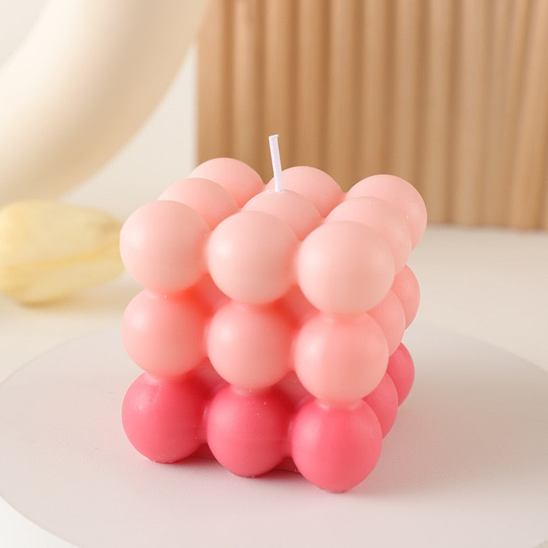 Modern Home Decoration Big Cube Bubble Candle