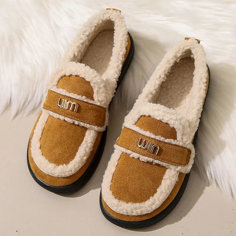 Fashion Luxury Design Fur Flats Shoes