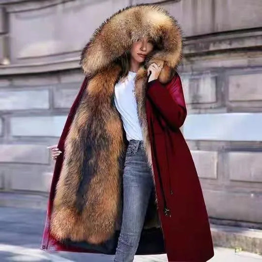 Winter Thickened and warm fur coat