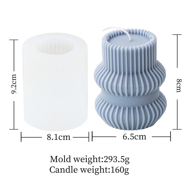 Cylindrical silicone Candle Mold