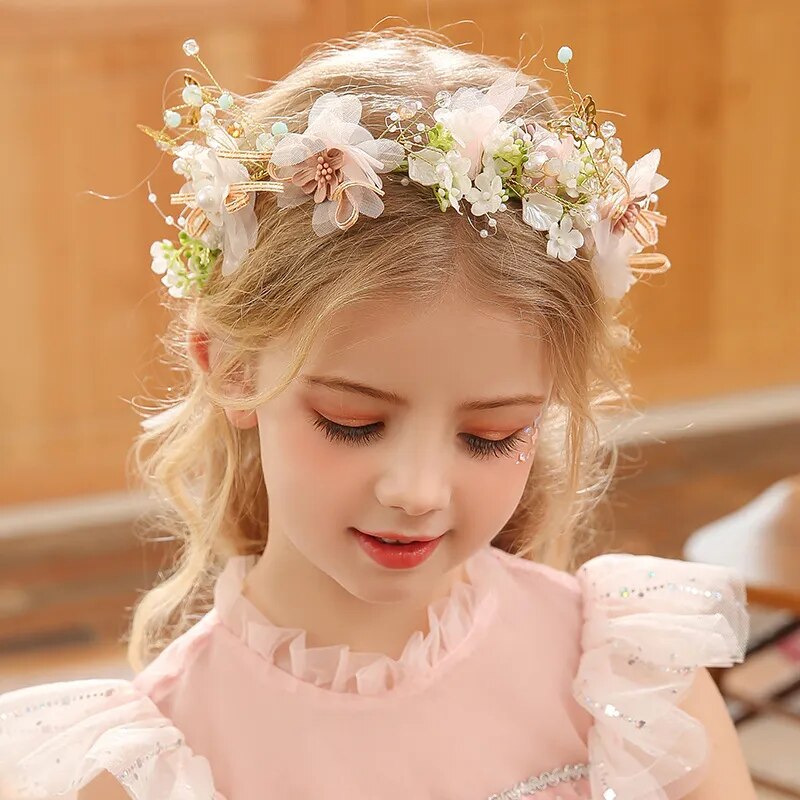 Bridal Wedding Pearl Crowns for Girls