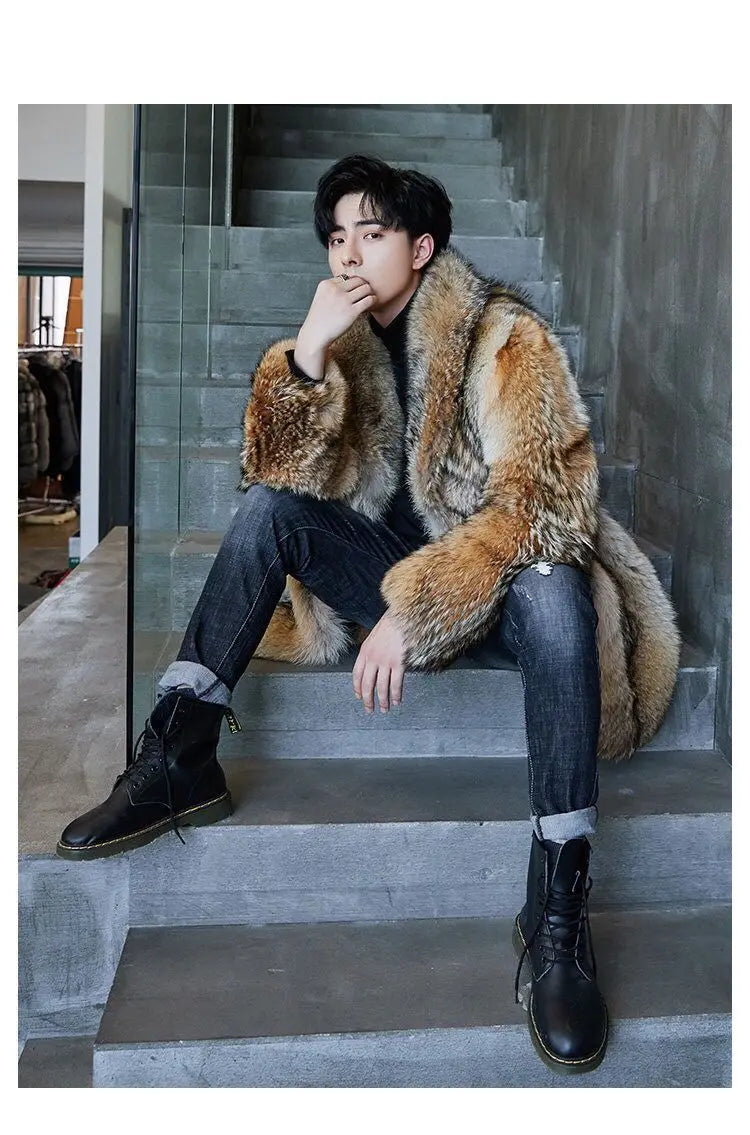 Original Wolf Fur Long Coat