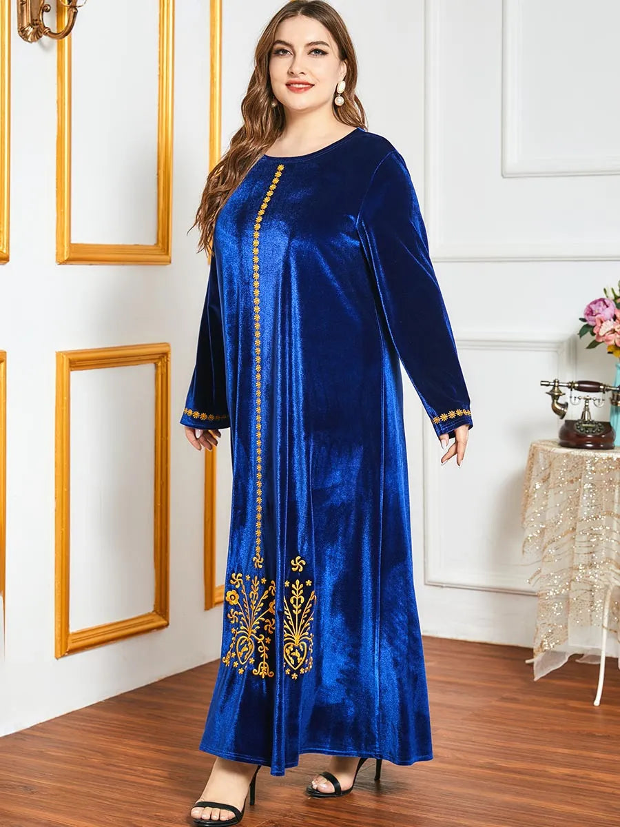 Velvet Moroccan Kaftan for winter