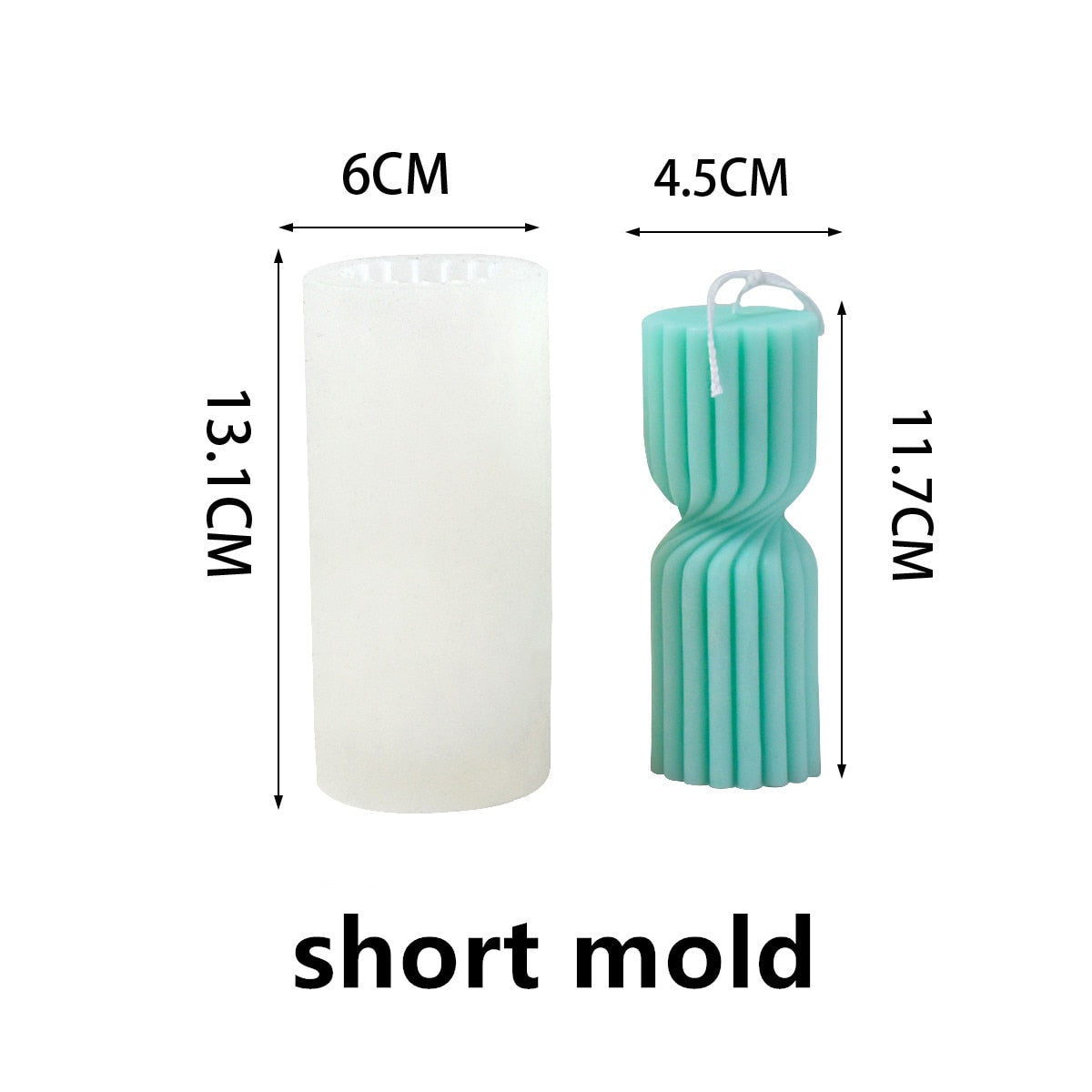 Cylindrical silicone Candle Mold