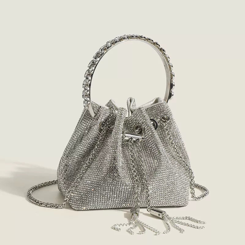 Stylish Full Diamond Bucket Bag