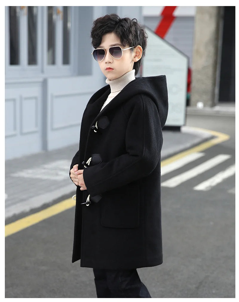 Winter Wool Hooded Jacket