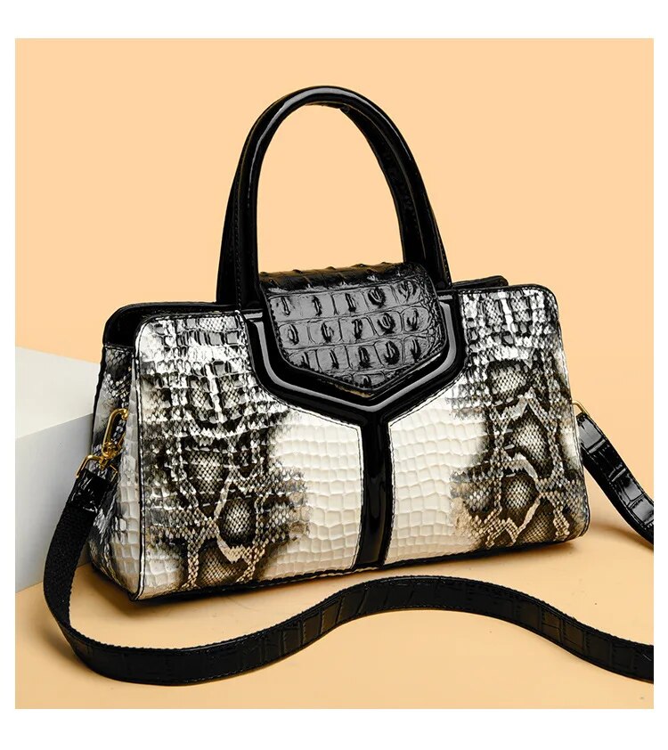 Snakeskin women's handbag