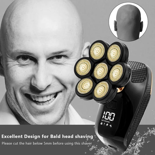 Waterproof floating head men's electric shaver