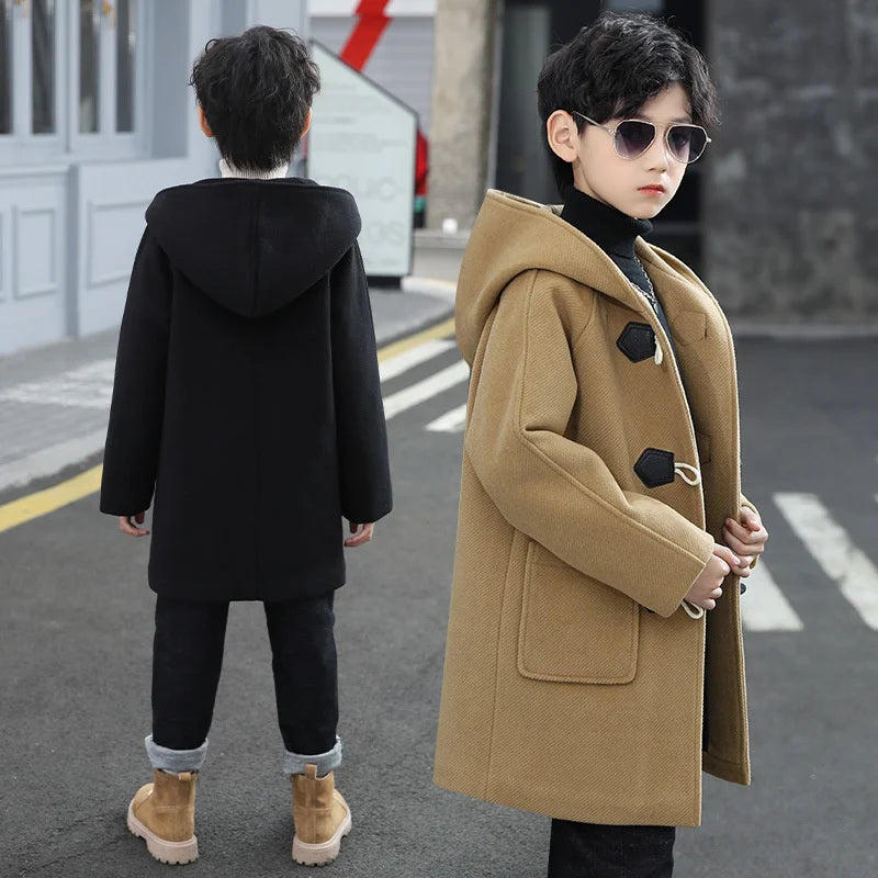 Winter Wool Hooded Jacket