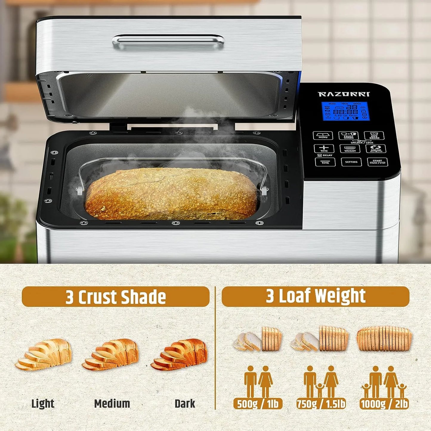 Stainless Steel Premium Bread Maker