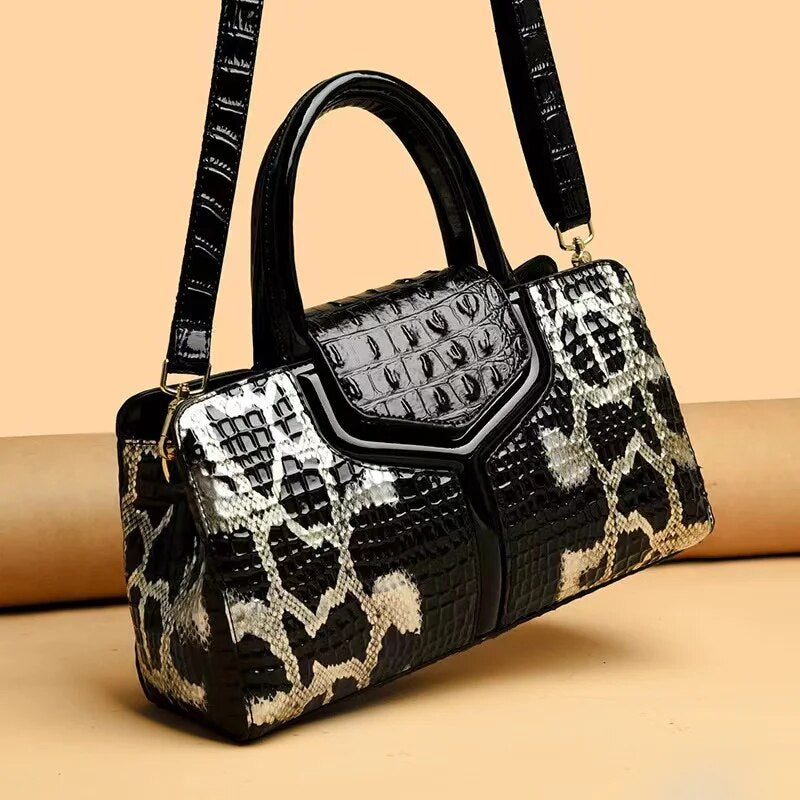 Snakeskin women's handbag