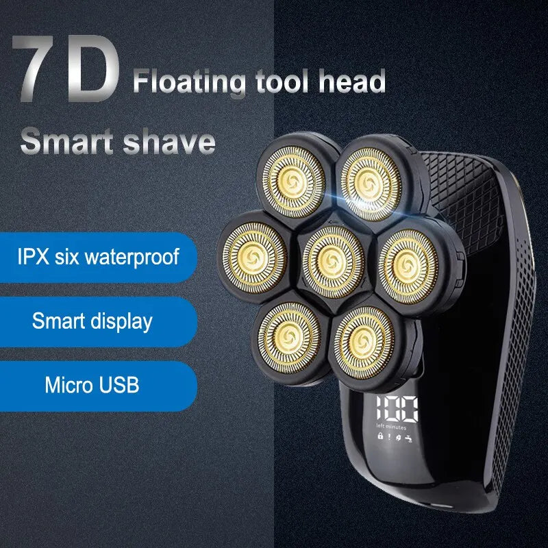 Waterproof floating head men's electric shaver