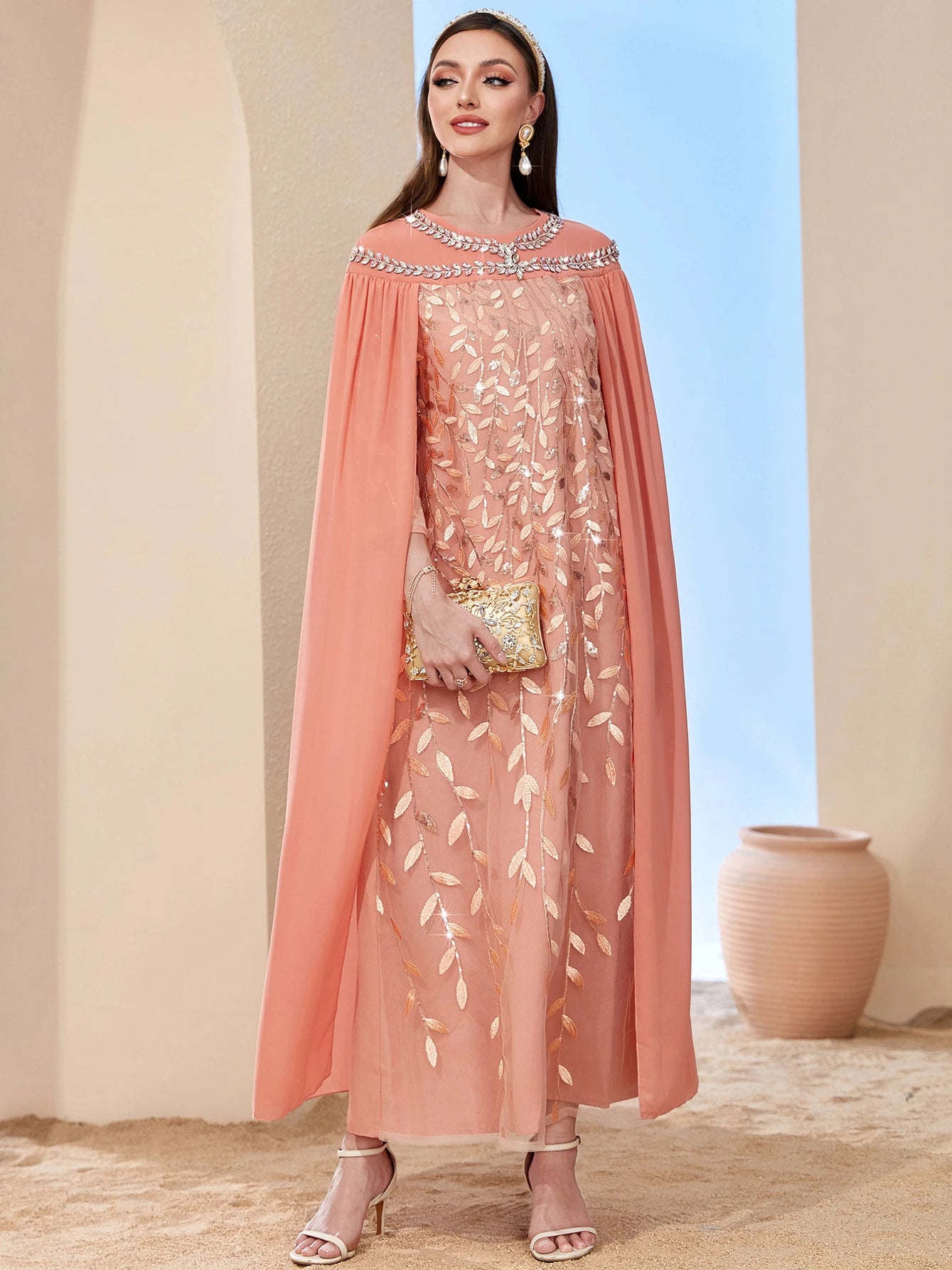 Elegant Abaya with Cape