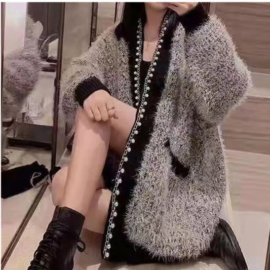 Luxury fashion pocket cardigan