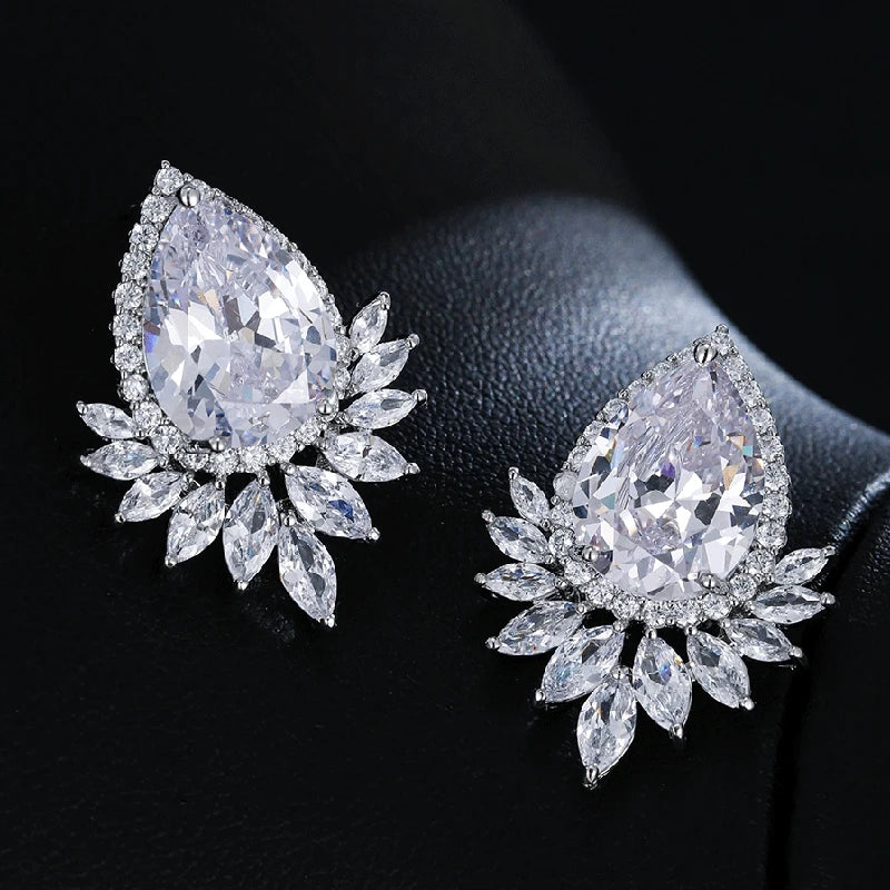 luxury zircon and crystal Classic Earring