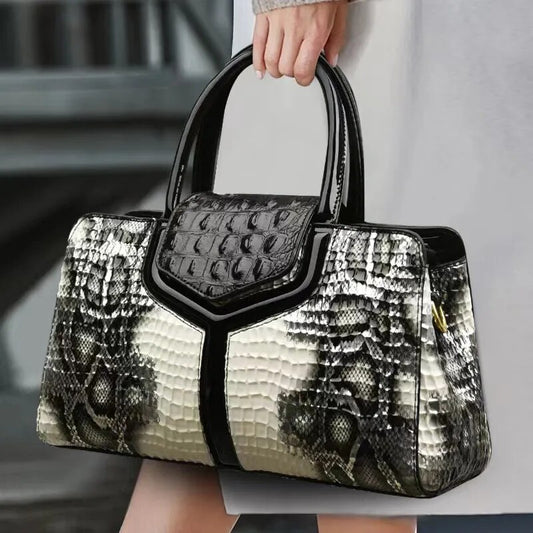 Snakeskin women's handbag