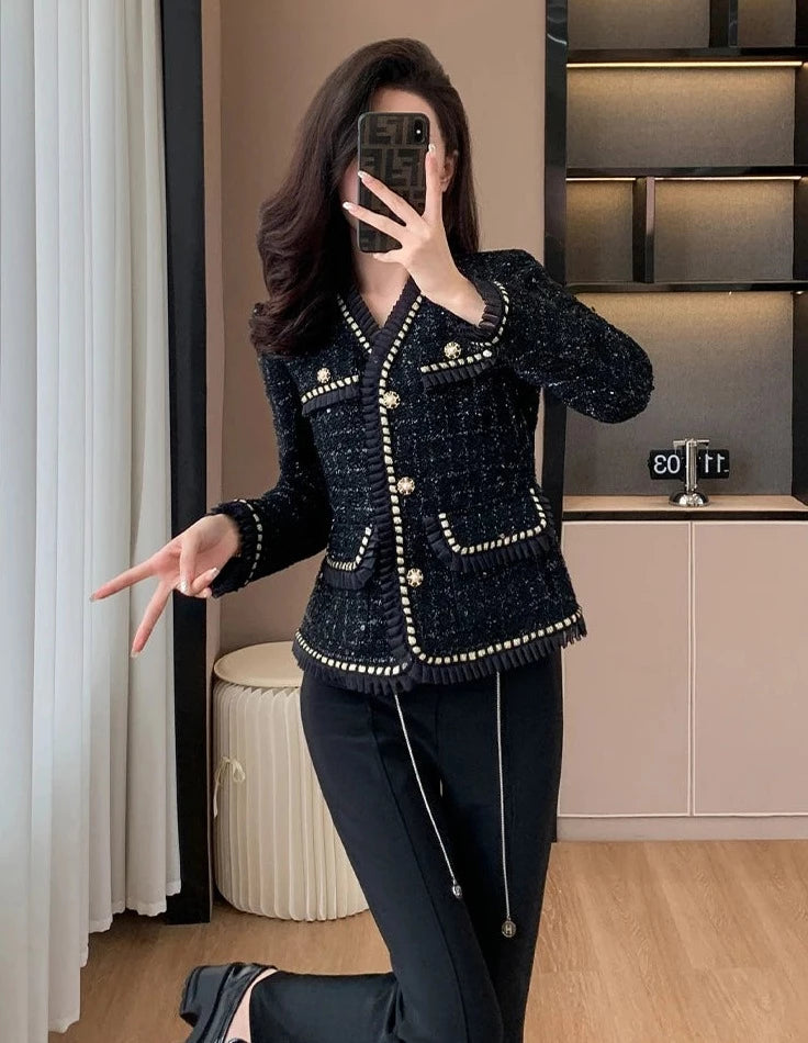 Elegant French style V Neck Jacket