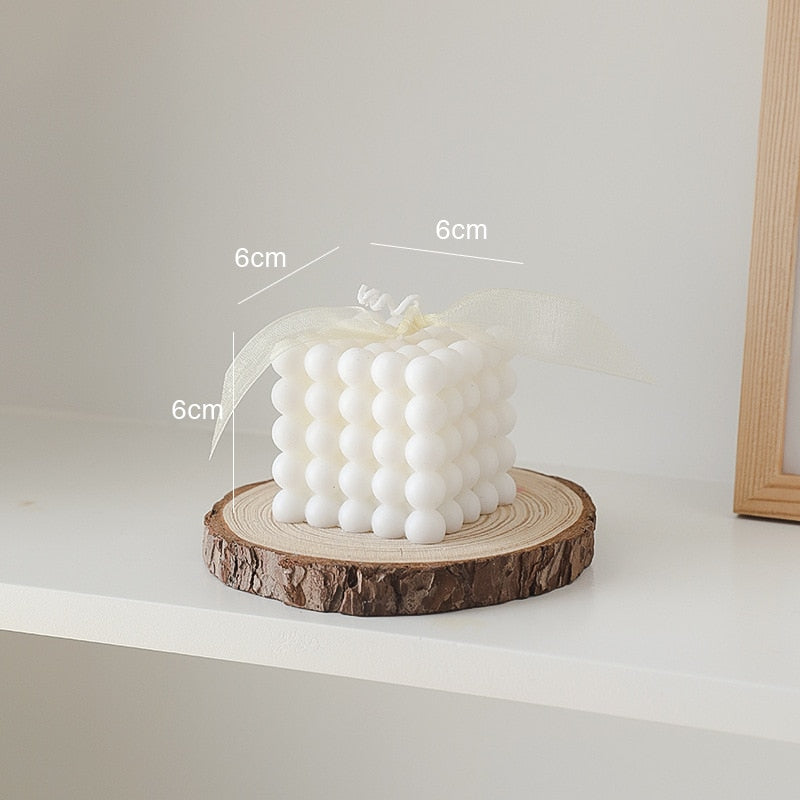 Modern Home Decoration Big Cube Bubble Candle