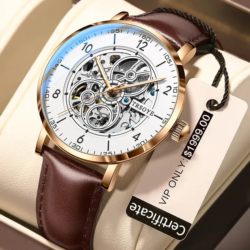 Luxury Leather Waterproof Watch 