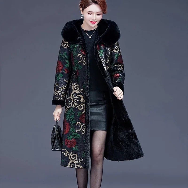 Faux Fur Two-sided Velvet Warm Jacket