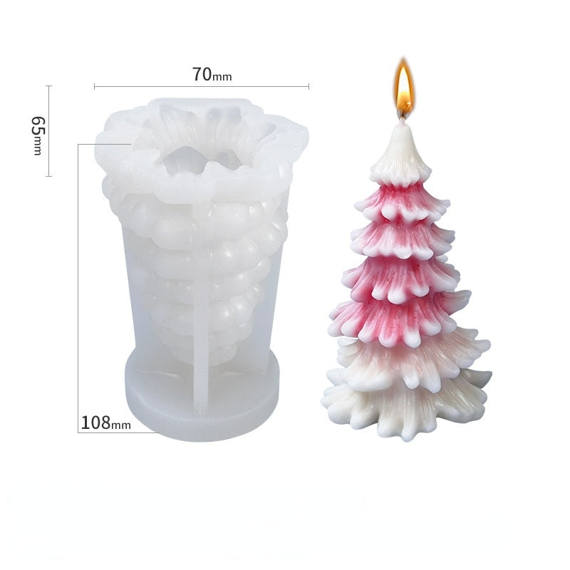 Large Christmas Scented Silicone Candle Mold