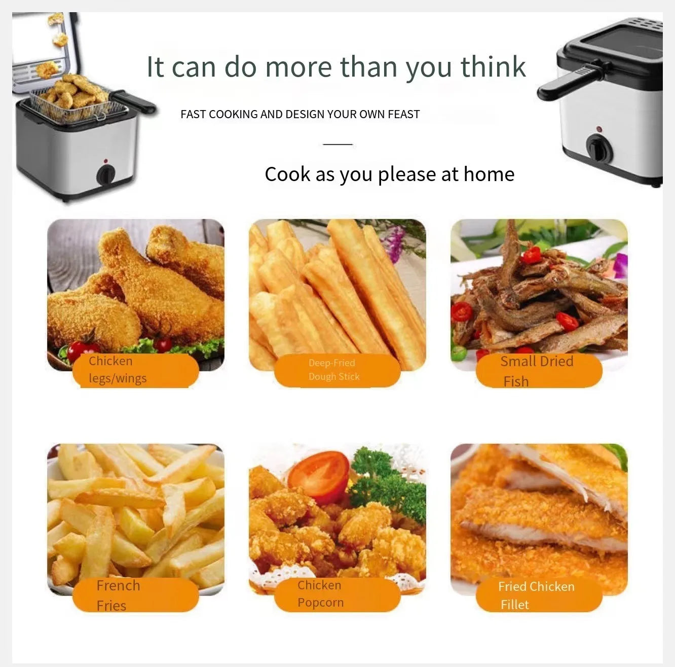 Electric fryer, large capacity Device