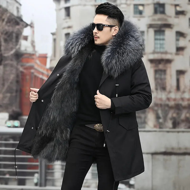 Casual Warm Hooded Fur Coat