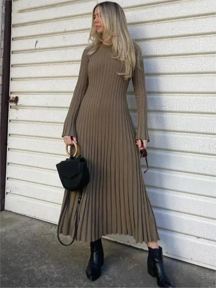 Casual O-neck winter Dress