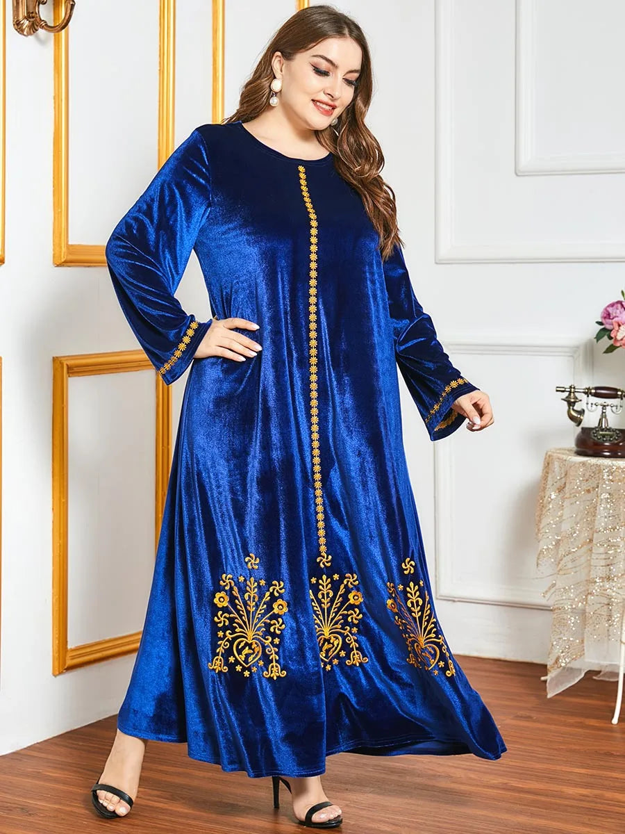 Velvet Moroccan Kaftan for winter