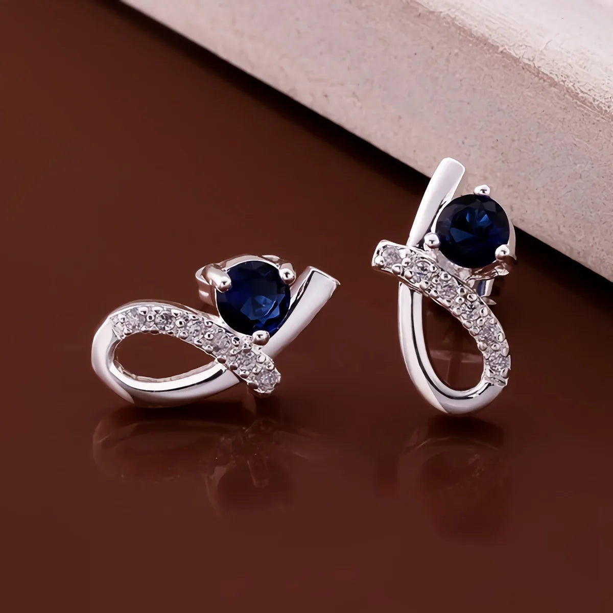 luxury zircon and crystal earrings