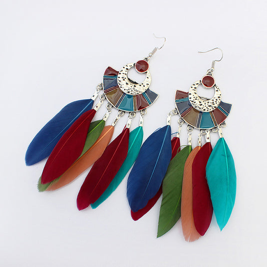 long Europe and America vintage Bohemian earrings