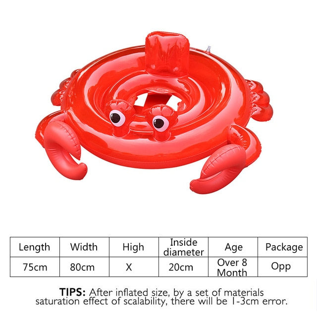 Inflatable Flamingo Kids Swimming Ring